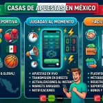 Casas de apuestas en México: cobertura deportiva, jugadas al momento y facilidad de uso