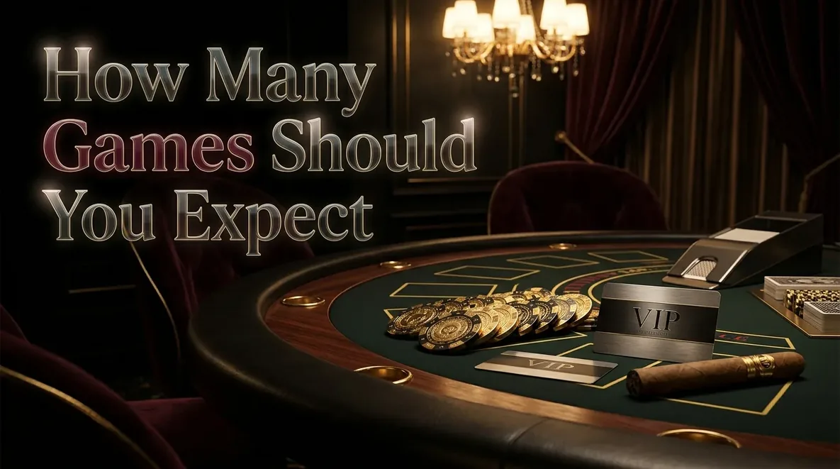 Opulent casino table displaying many gold chips and a VIP card.